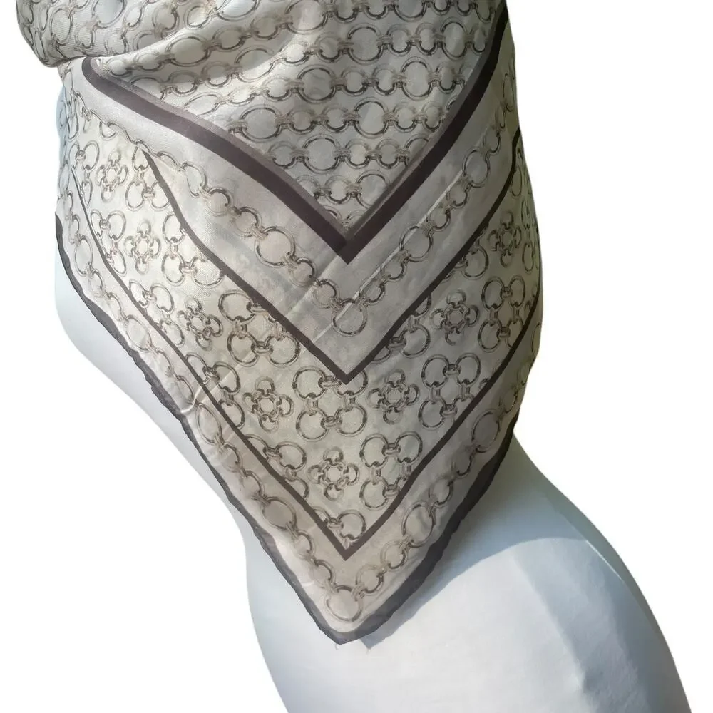 NWT! Dana Buchman Neutral Scarf Chain Motif